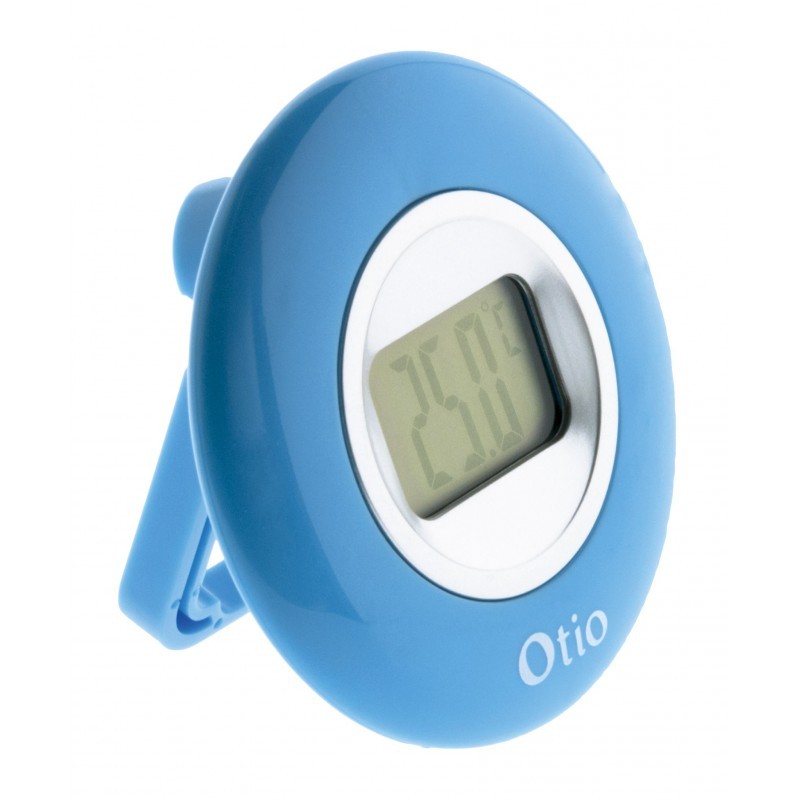 thermometre diametre 77mm a ecran lcd bleu
